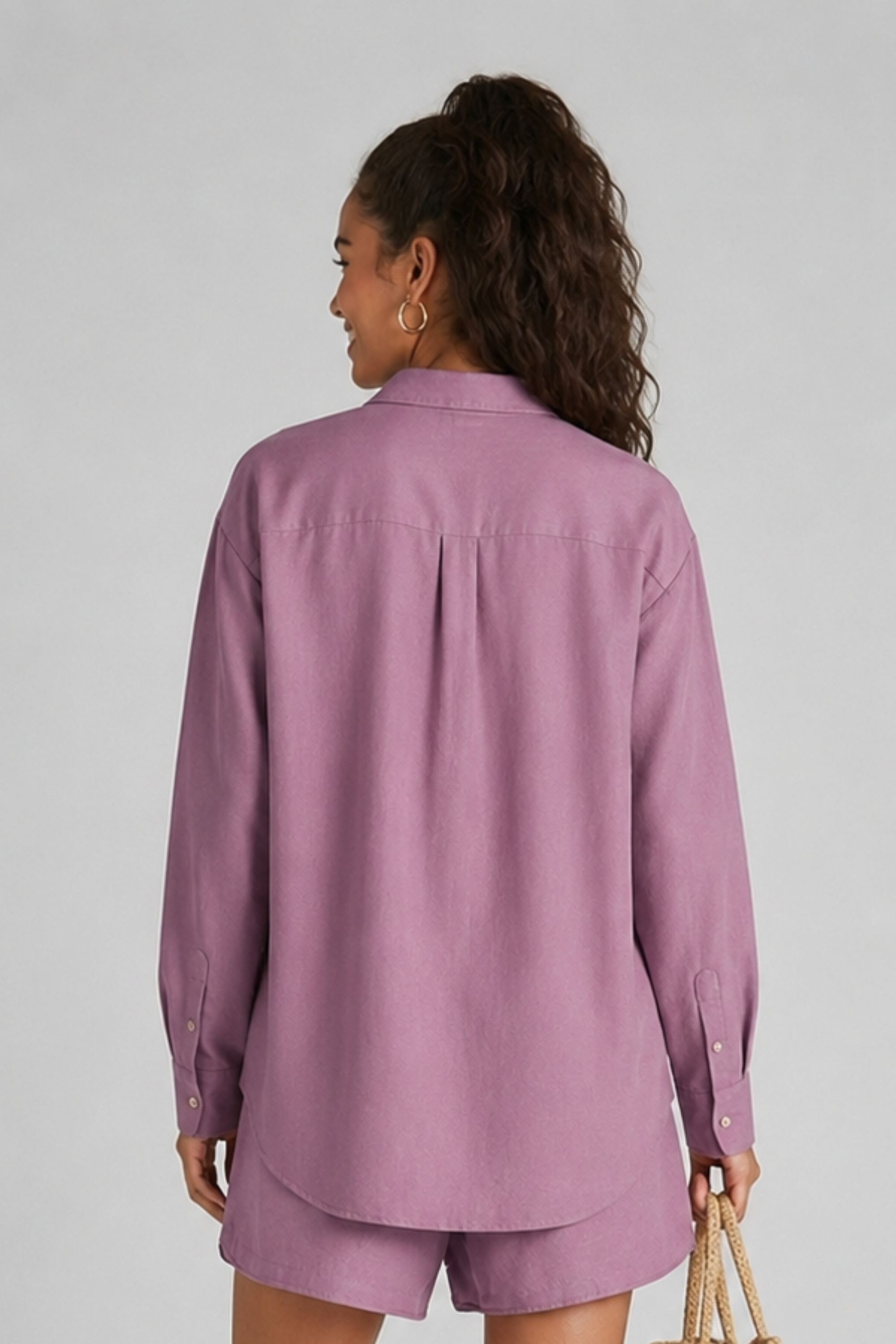 Back View of Play Shirt. #color_Lilac