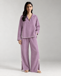 Golden Hour Pants in Dusty Lilac - full outfit front view