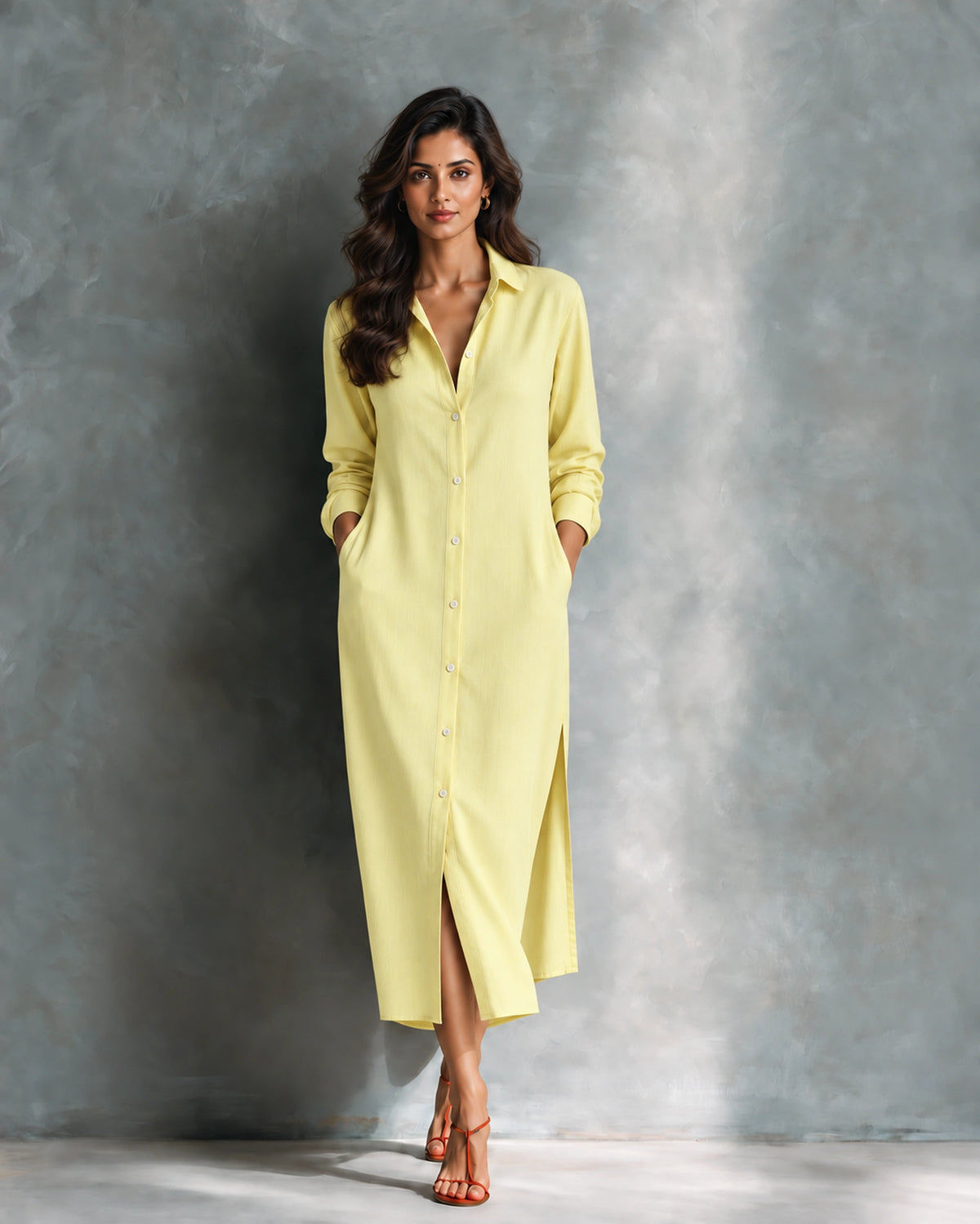 Breeze Shirt Dress - Sunshine Yellow